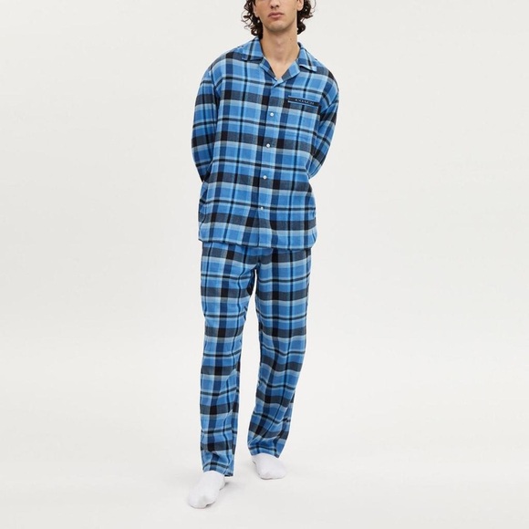 Coach Plaid Pajama Set - Navy Multi - Medium - Picture 2 of 6
